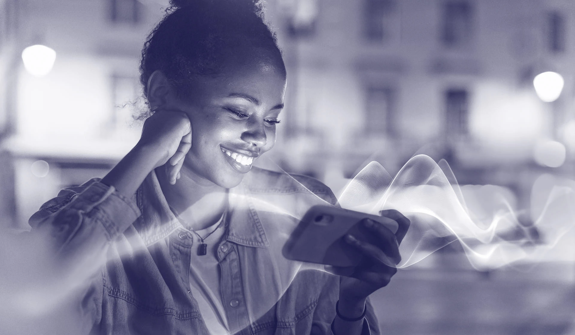 AI와 채팅하는 사람 이미지